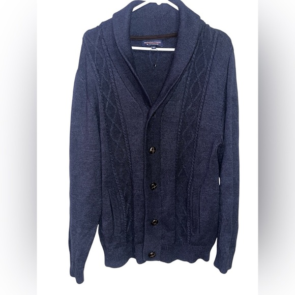 Roundtree & Yorke Other - Roundtree & Yorke Dark Blue Shawl Collar Cardigan